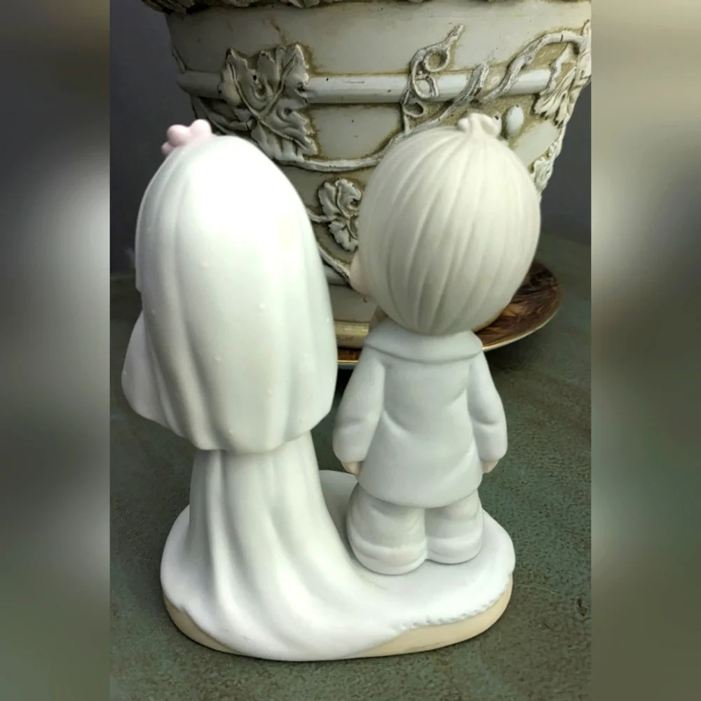 Cream and White Decorative Cake Toppers for Wedding Celebrations